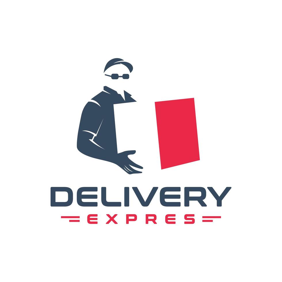 package courier logo design vector