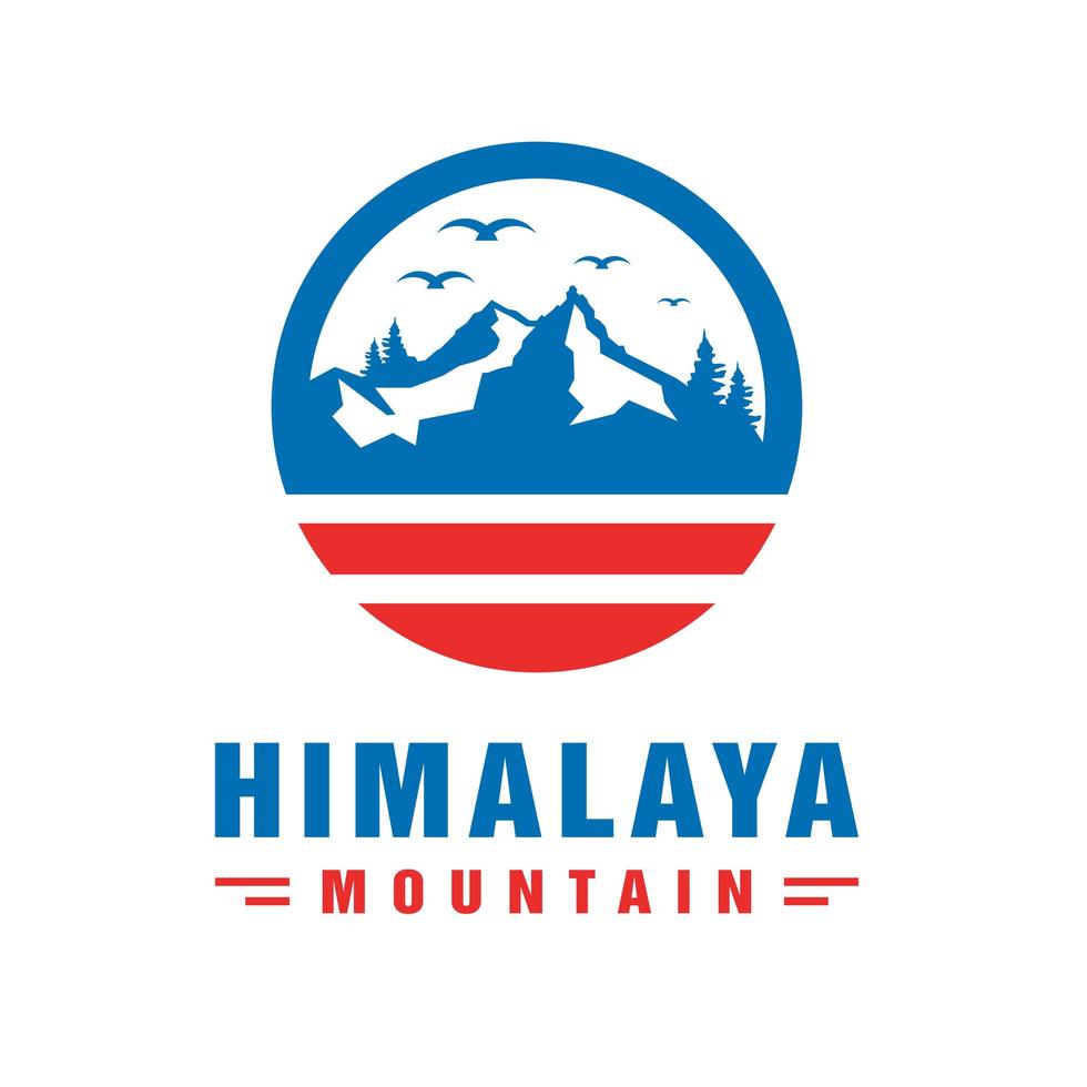 logo de vector de montaña del Himalaya