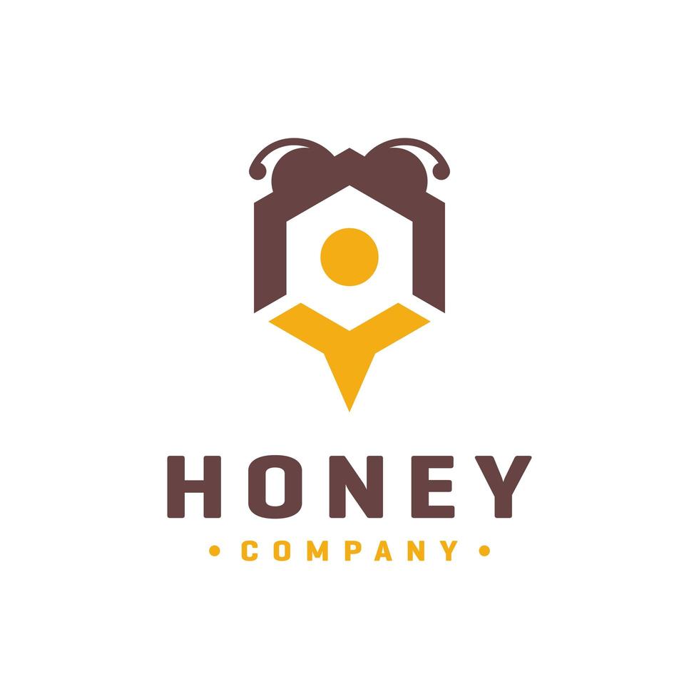 honey wasp vector logo