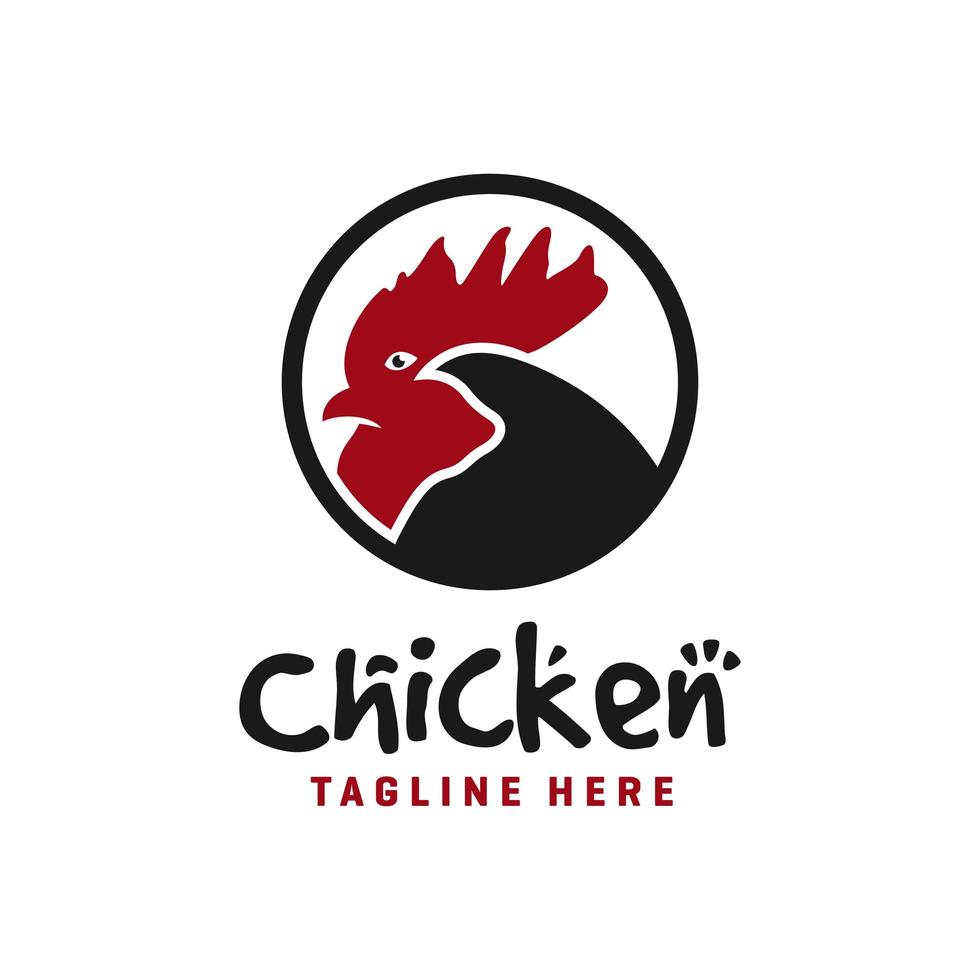 modern chicken logo design vector