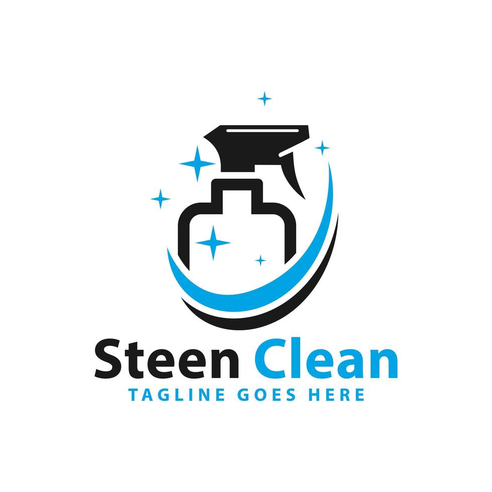 cleaning spray tool logo vector