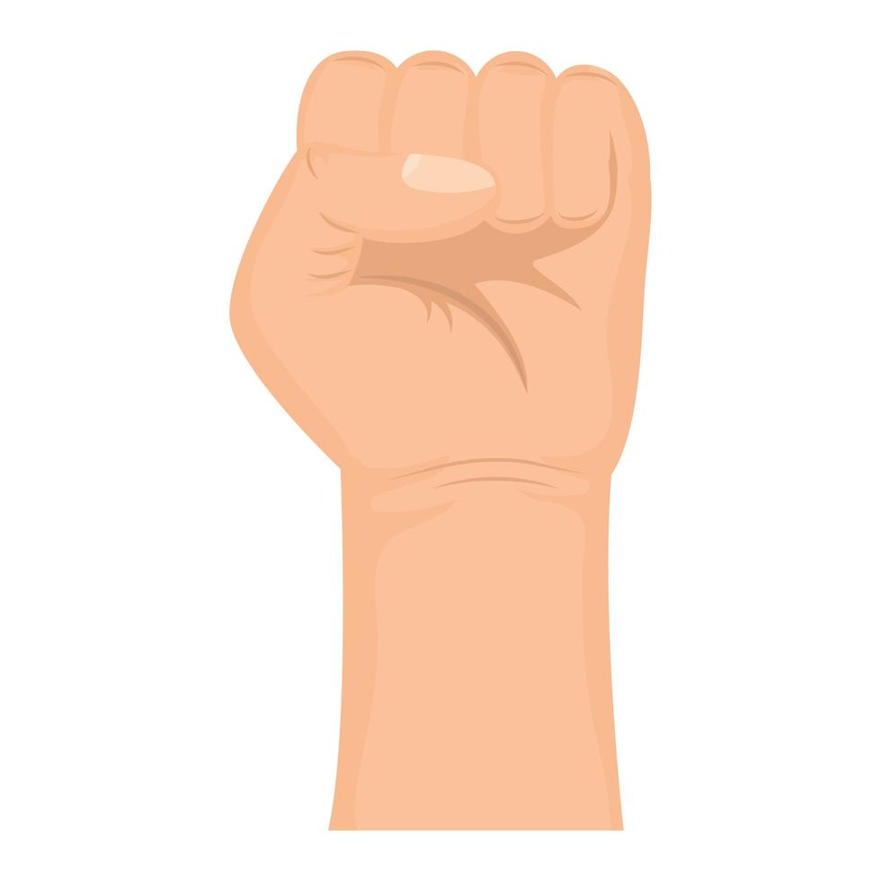 hand human fist isolated icon vector