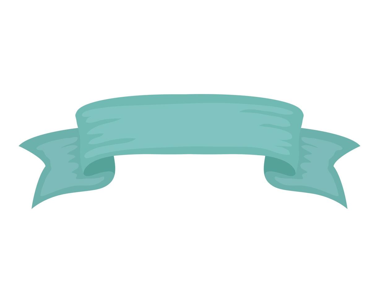 ribbon frame decoration isolated icon vector