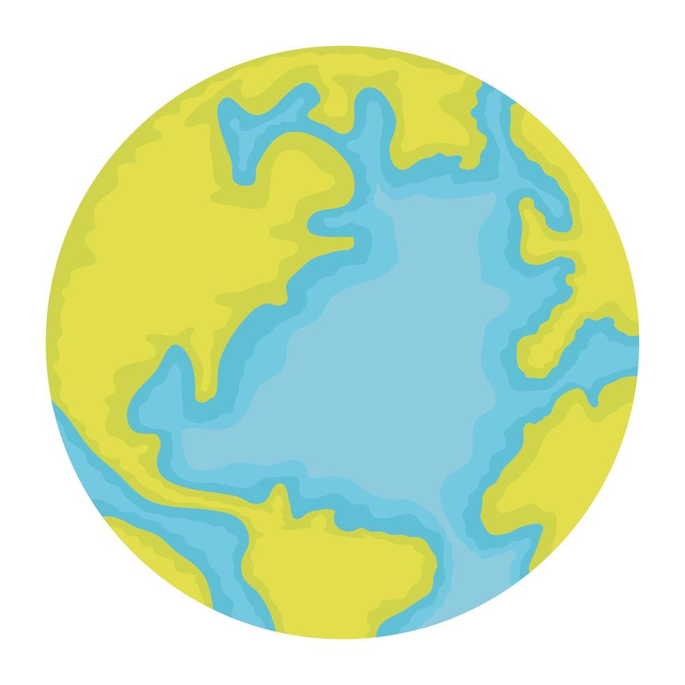 world planet earth isolated icon vector