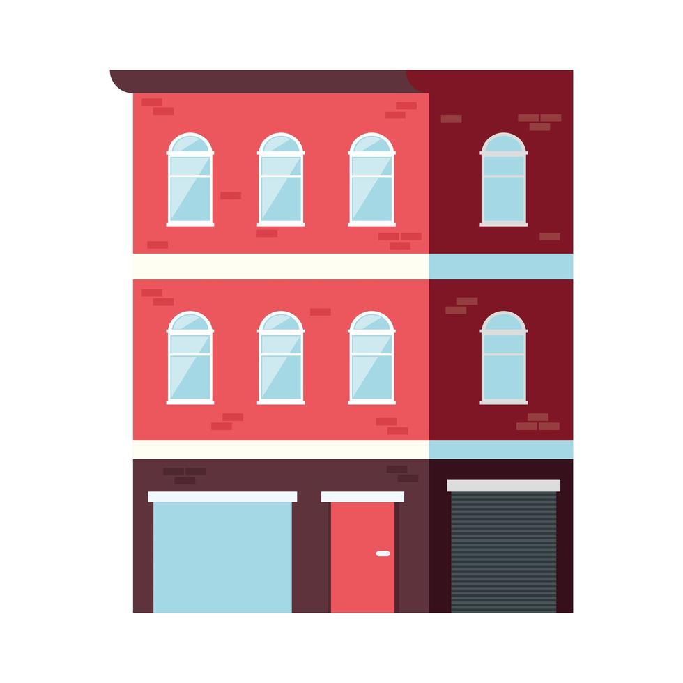 great red building vector