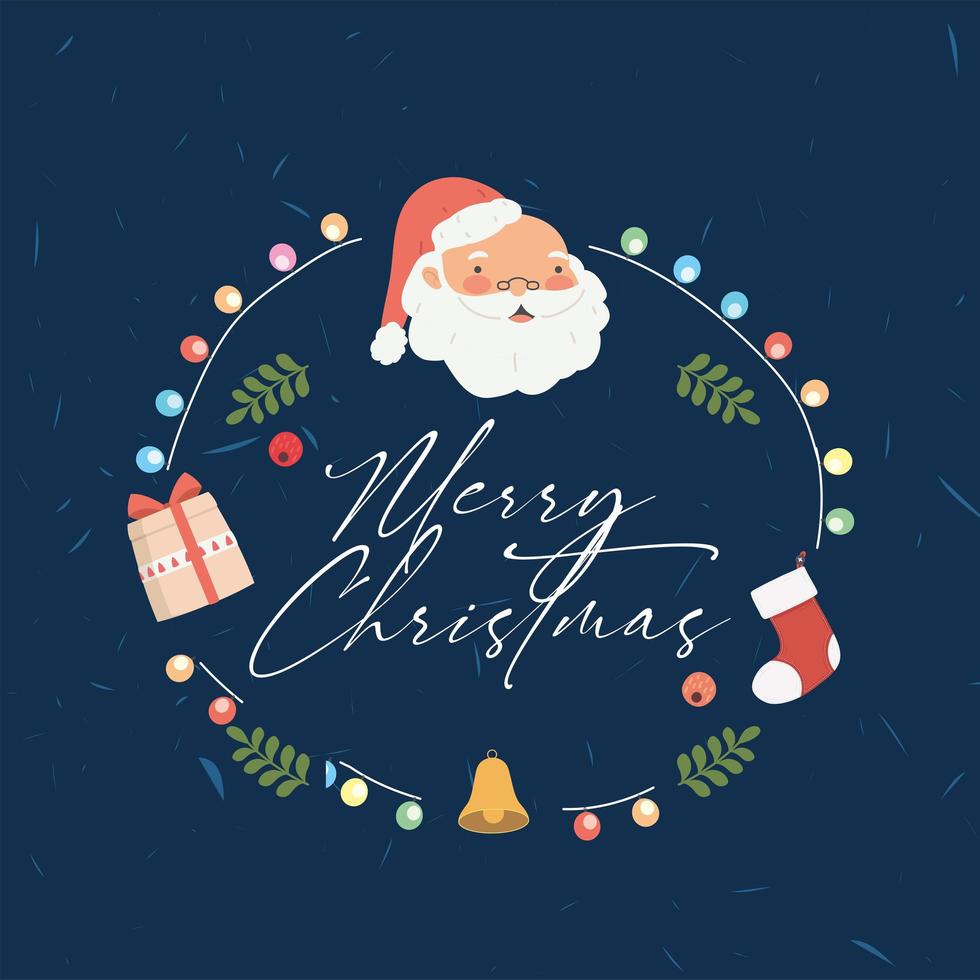 merry christmas lights vector