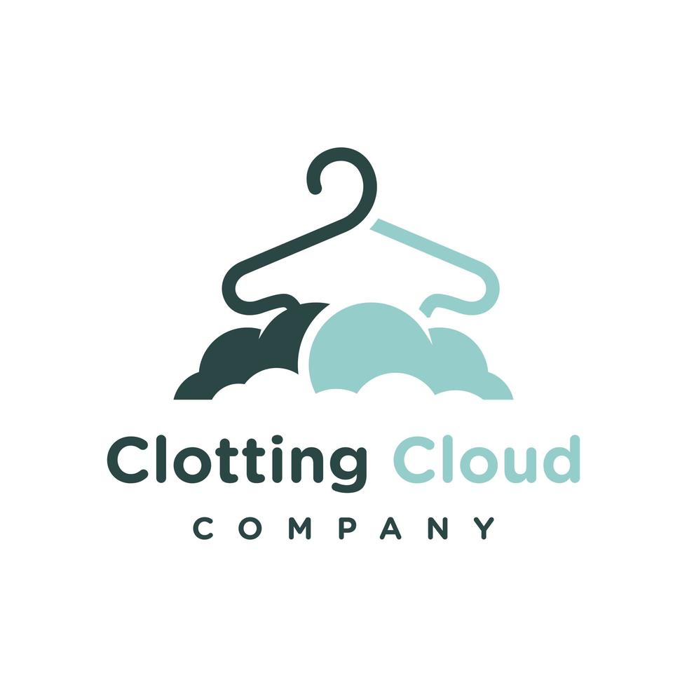 clothing cloud logo design template vector