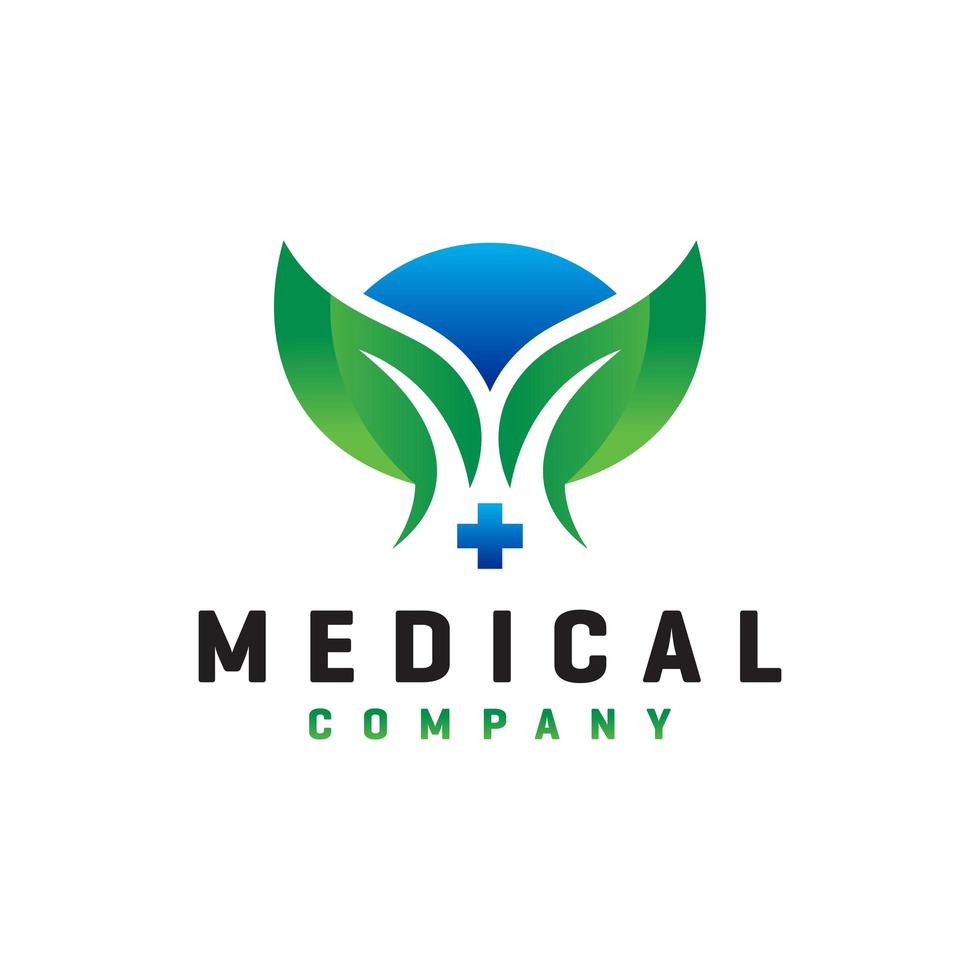 logotipo moderno de salud natural vector