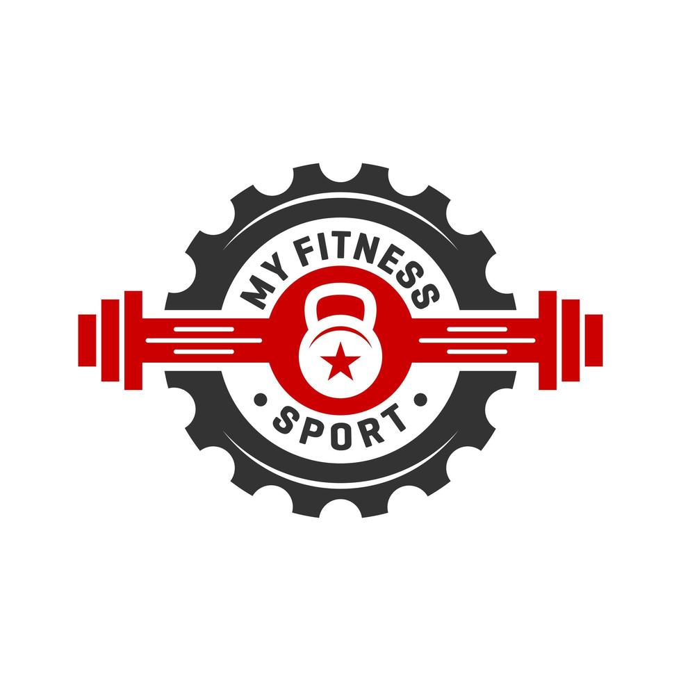 Vintage logo design or retro sports and fitness shield vector