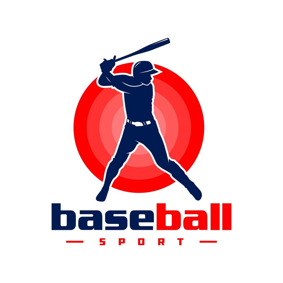 diseño de logotipo de béisbol deportivo vector