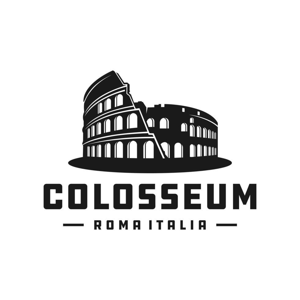 diseño del logotipo del coliseo vector