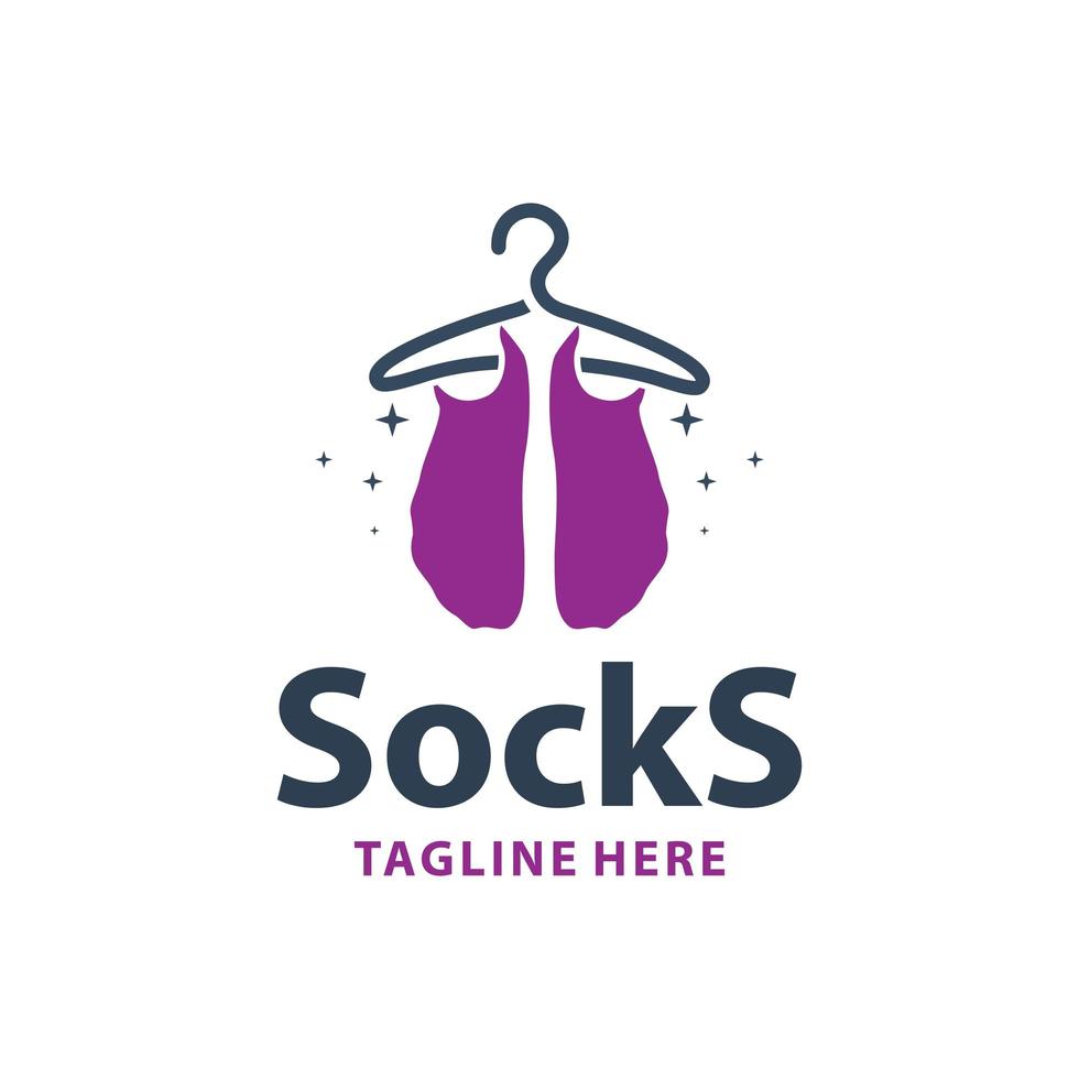 modern fashion sock logo vector