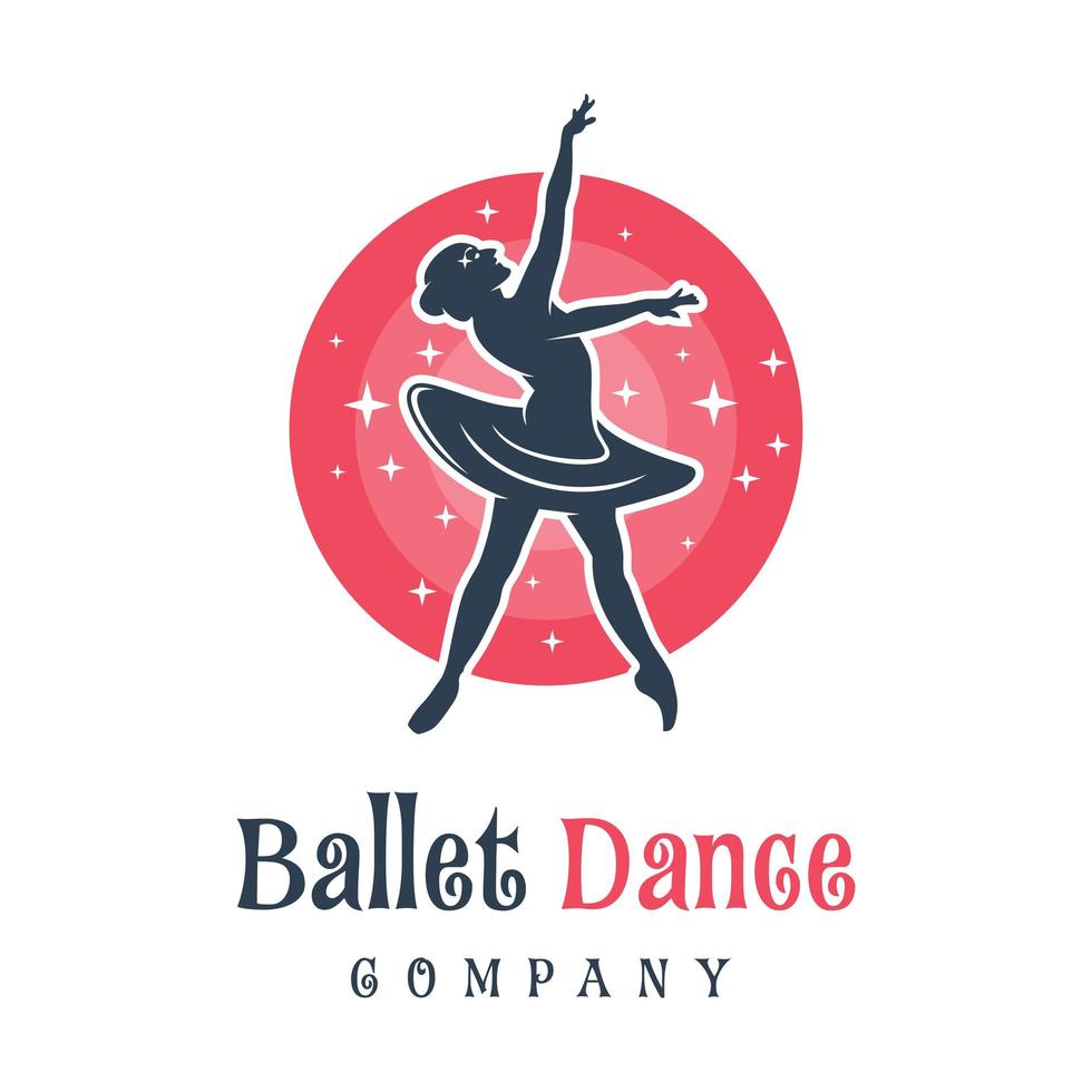 diseño de logotipo de personas bailando ballet vector