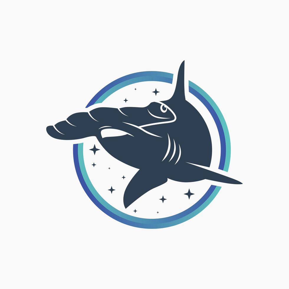 Modern Hammerhead Shark Logo vector
