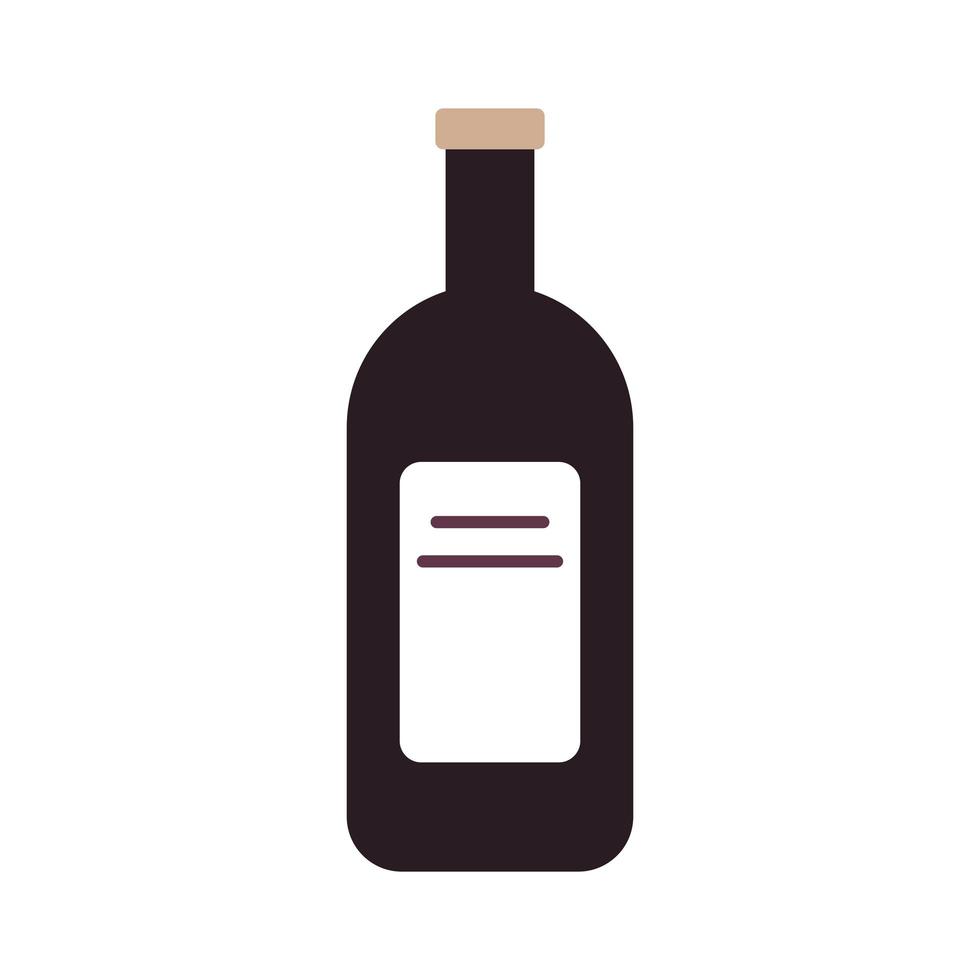 wine bottle drink isolated icon vector