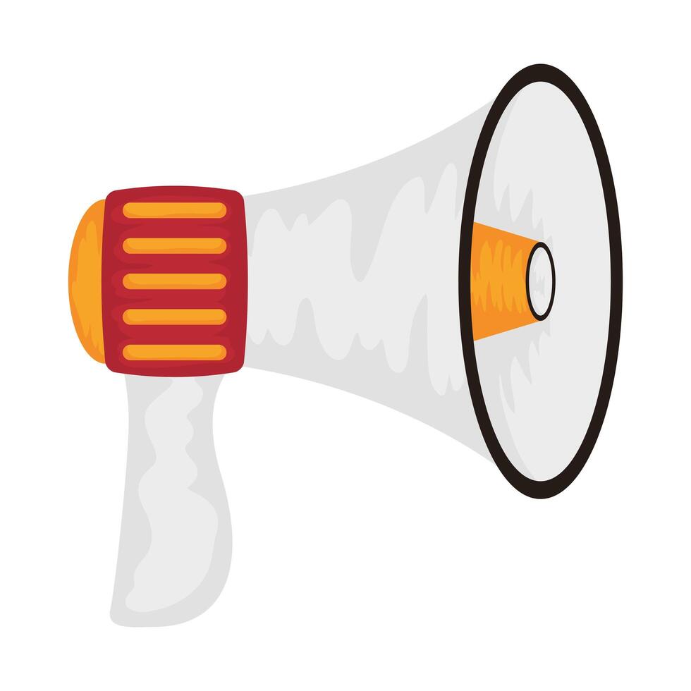 megaphone sound device isolated icon vector