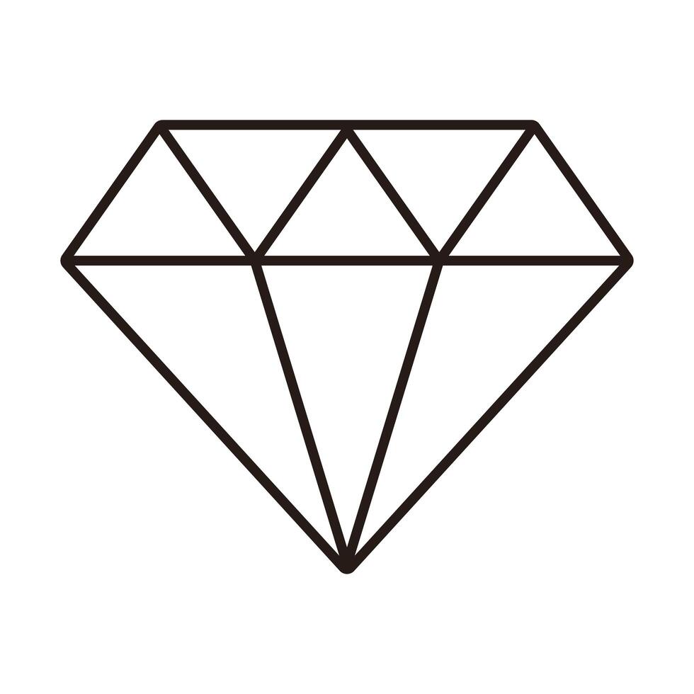 diamond luxury stone isolated icon vector