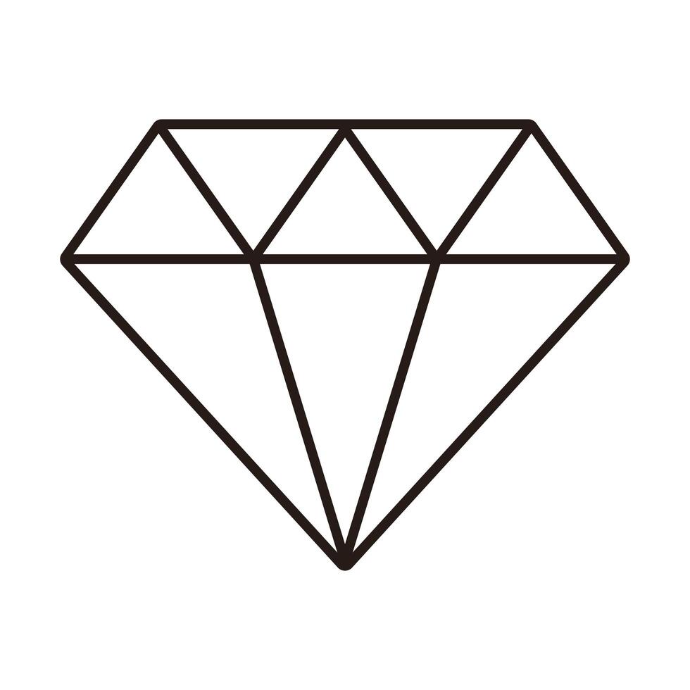 Icono aislado de piedra de lujo de diamantes vector