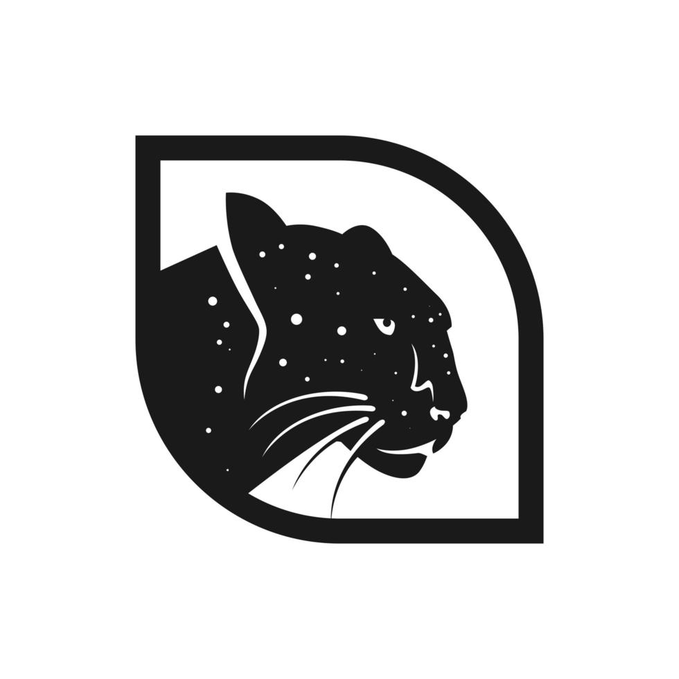 black panther logo design template vector