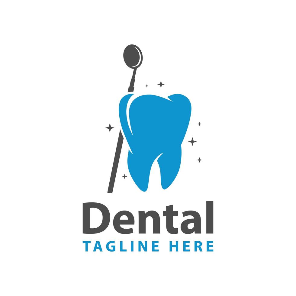 logotipo moderno de salud dental vector