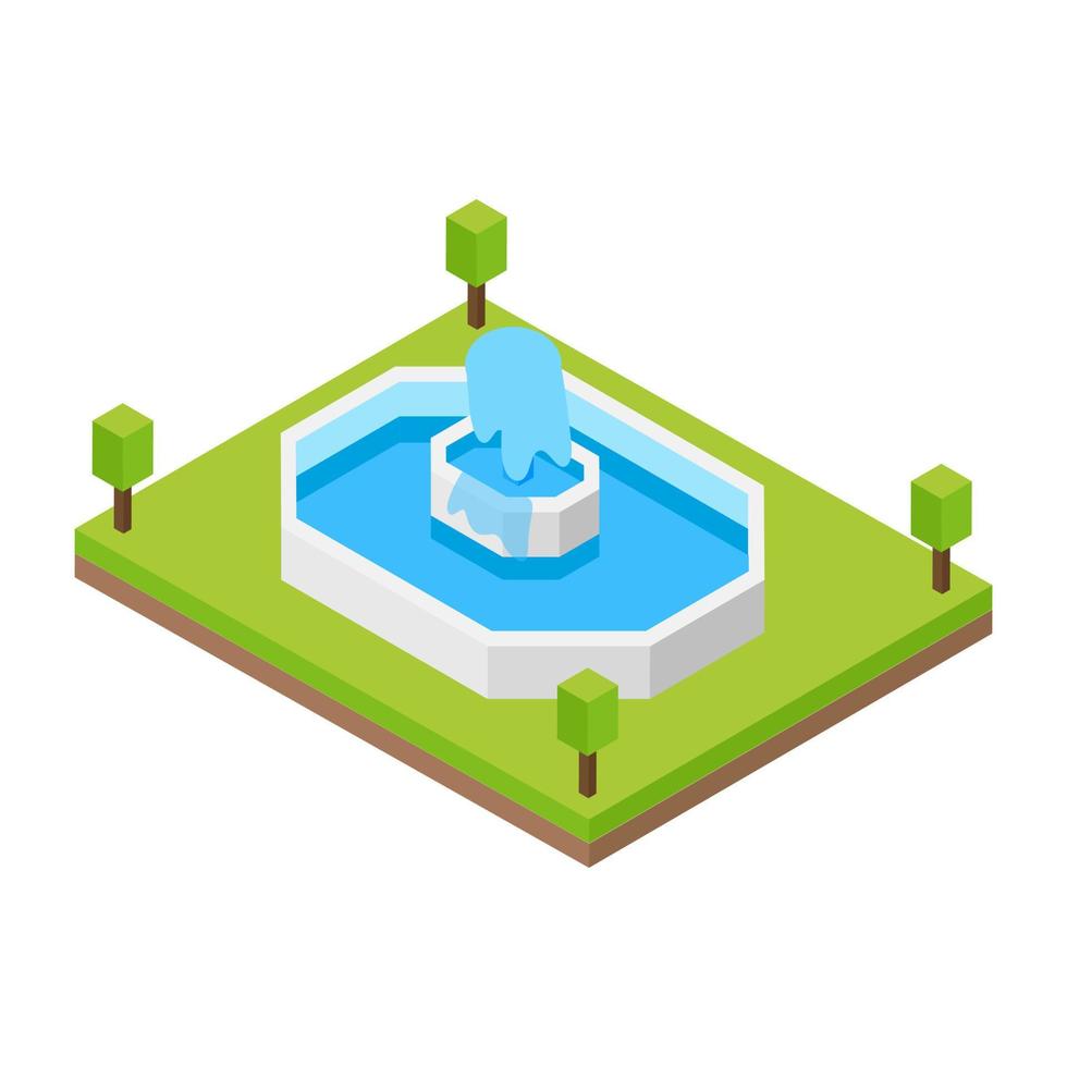 Trendy Fountain Concepts vector
