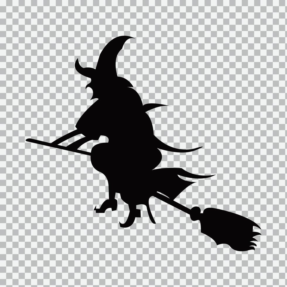 halloween ghost Wizard silhouette vector