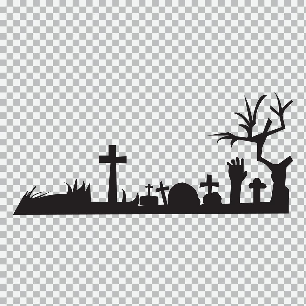 Cemetery Grave Clip Art Vector silhouette