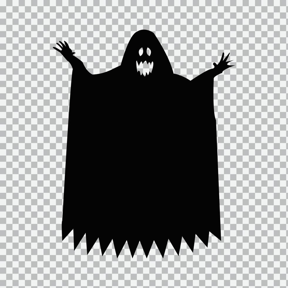 silueta fantasma de halloween vector