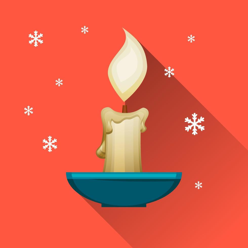 Christmas candle. Merry Christmas vector