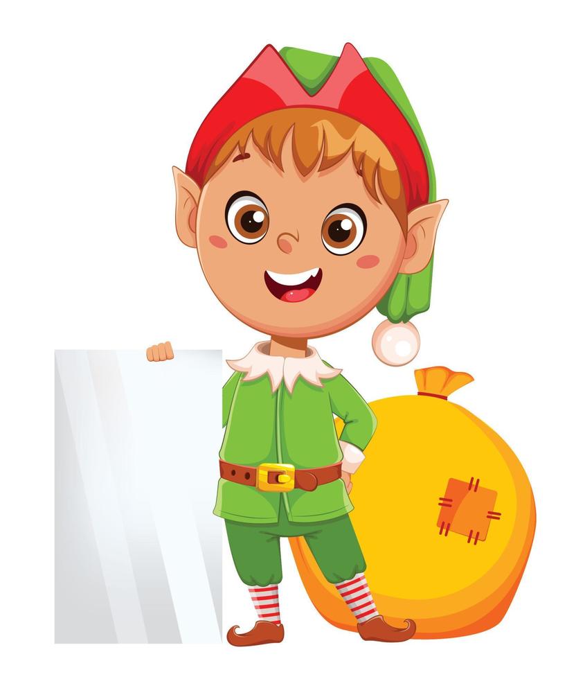 duende navideño, asistente de santa vector