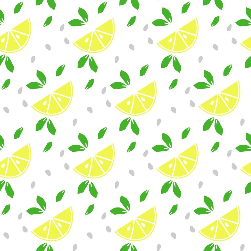 Pattern with jusy slised of lemon vector