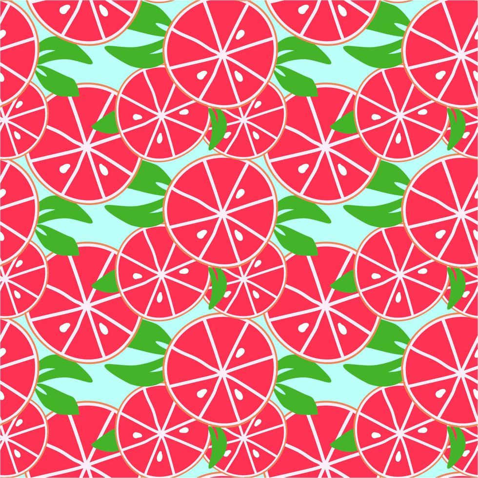 Summer fruit seamless pattern,citrin background vector