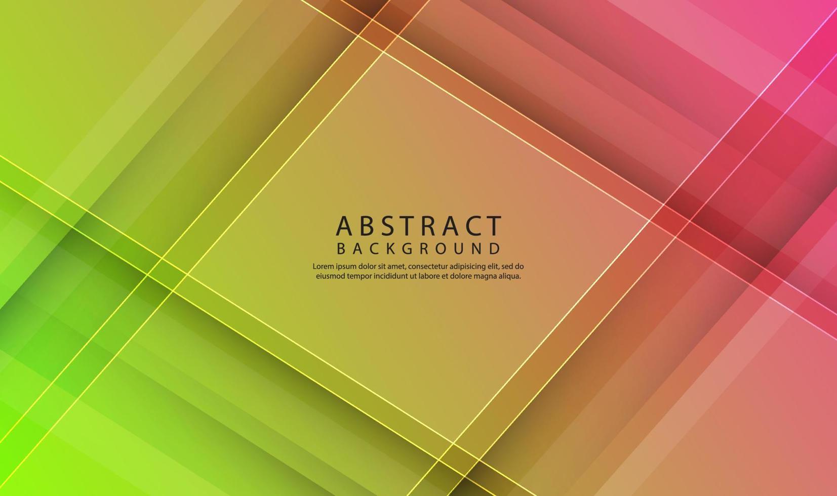 Abstract 3D geometric background overlap layer on bright space with colorful stripes decoration. Modern template element future style concept for flyer, card, cover, brochure, or landing page vector