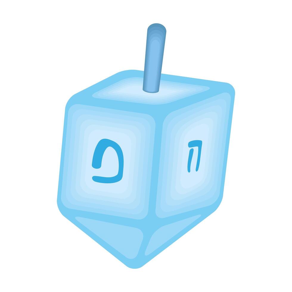 feliz icono de juego de hanukkah pyrinola vector