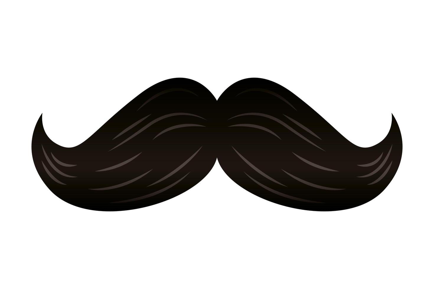 elegant mustache male accessory icon vector