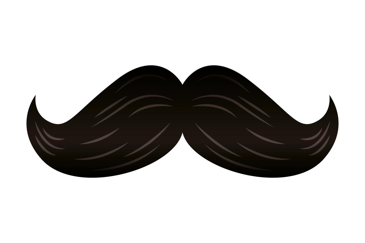 elegant mustache male accessory icon vector