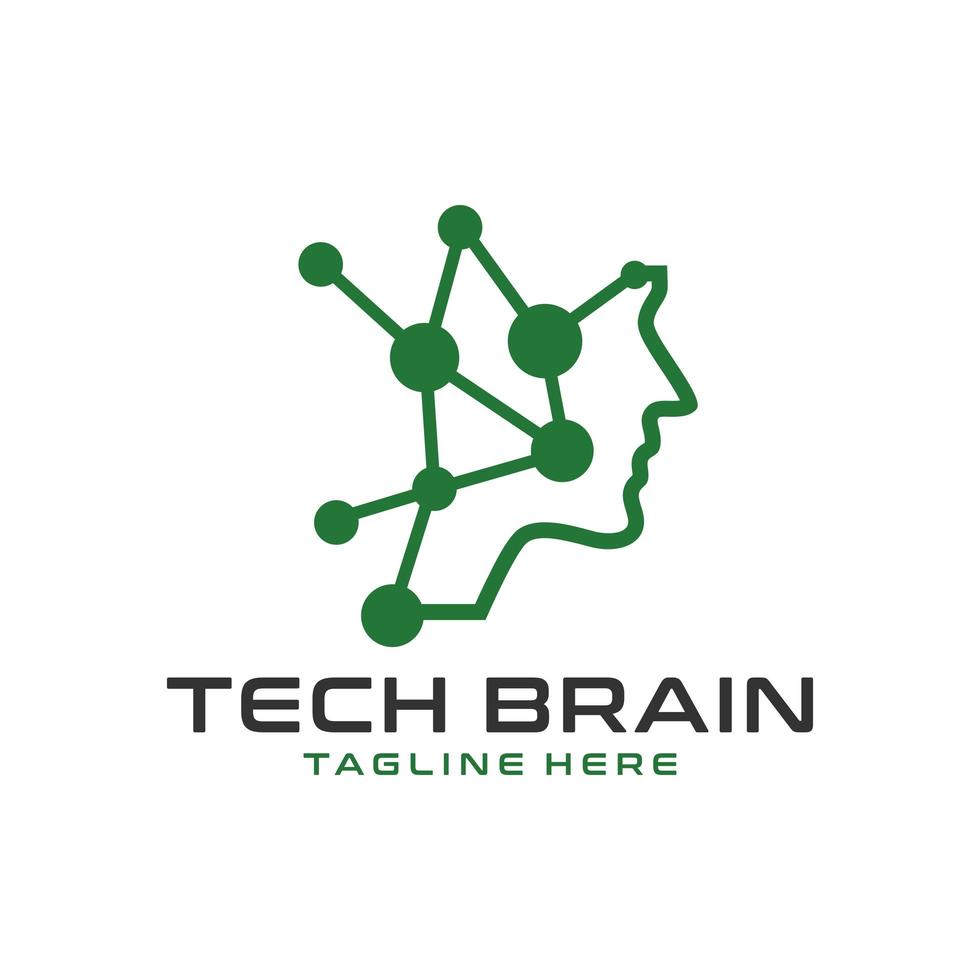 logotipo de tecnología de inteligencia artificial vector