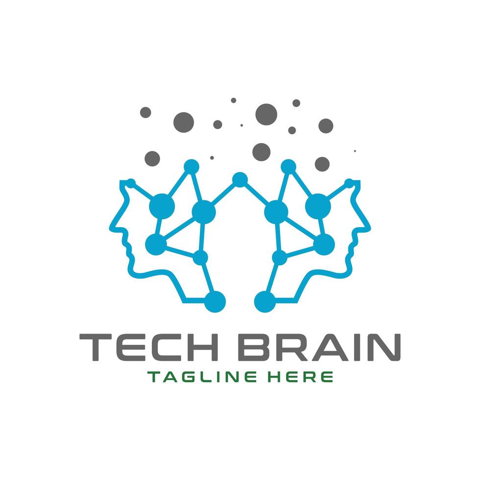 artificial intelligence technology logo vector