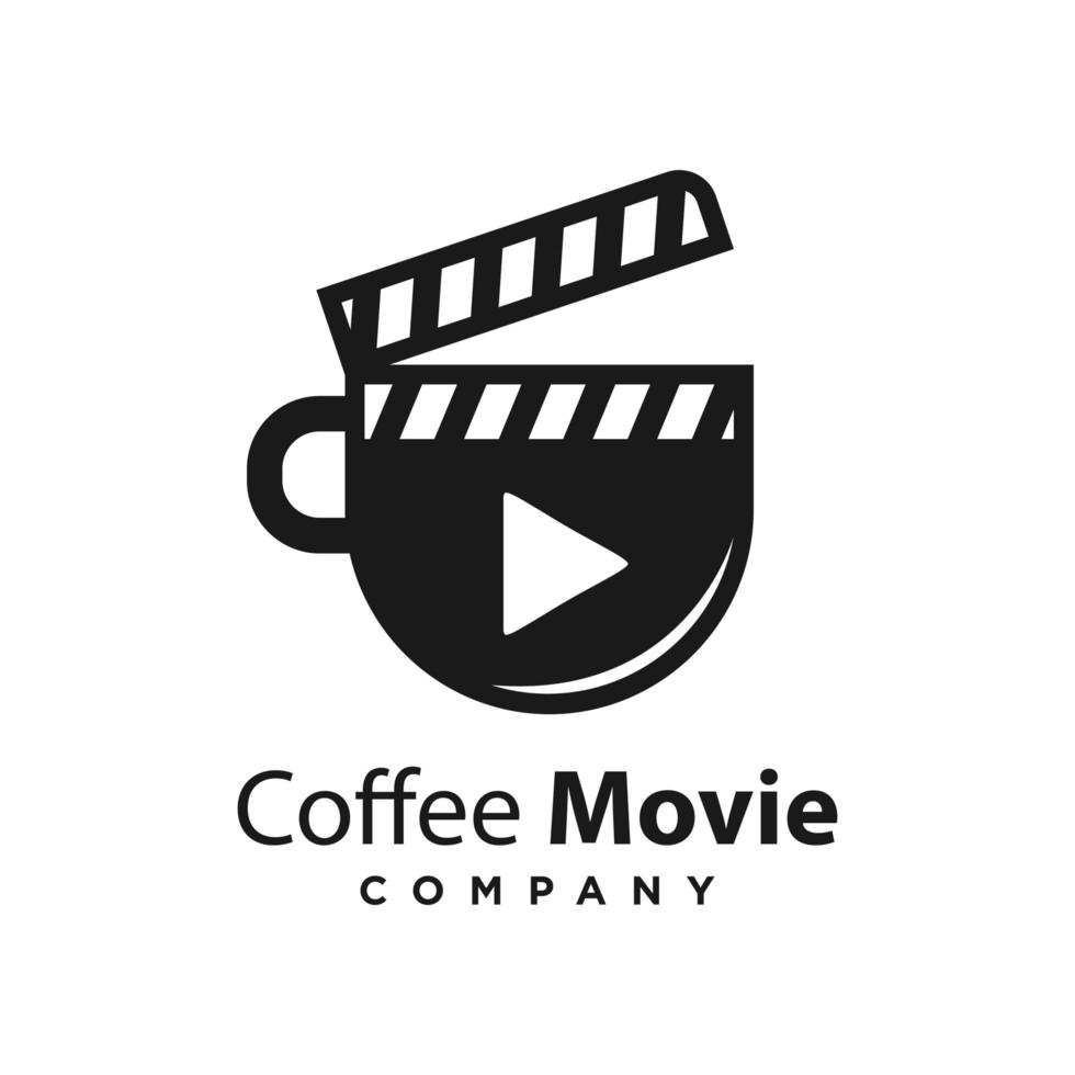 logo design coffee movie template vector