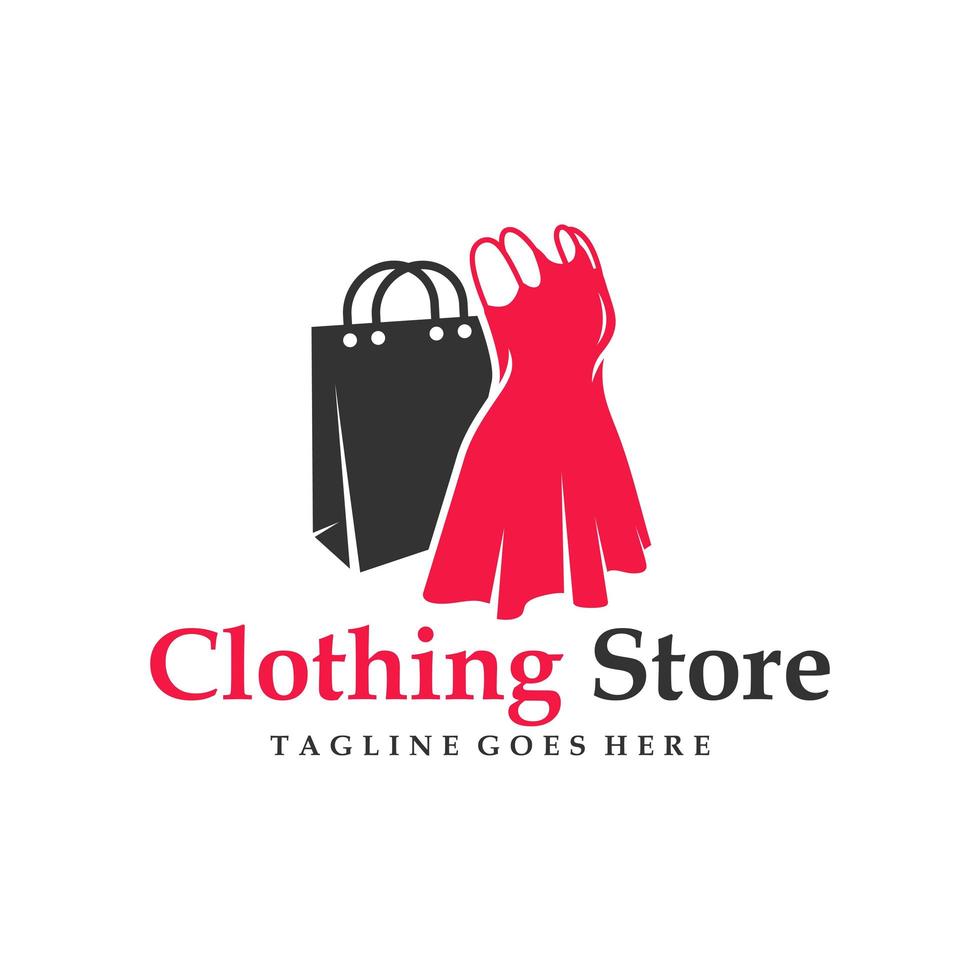 logotipo de tienda de ropa moderna para mujer vector