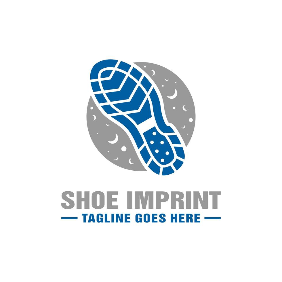 logo design of boot imprint vector