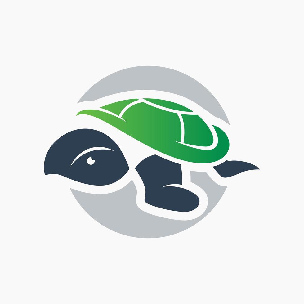 modern sea turtle logo vector