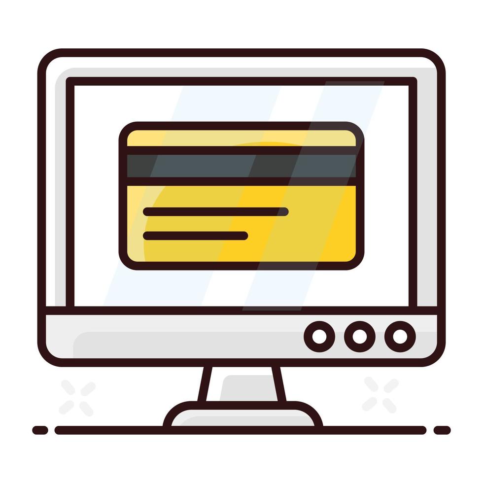 Atm card inside computer vector