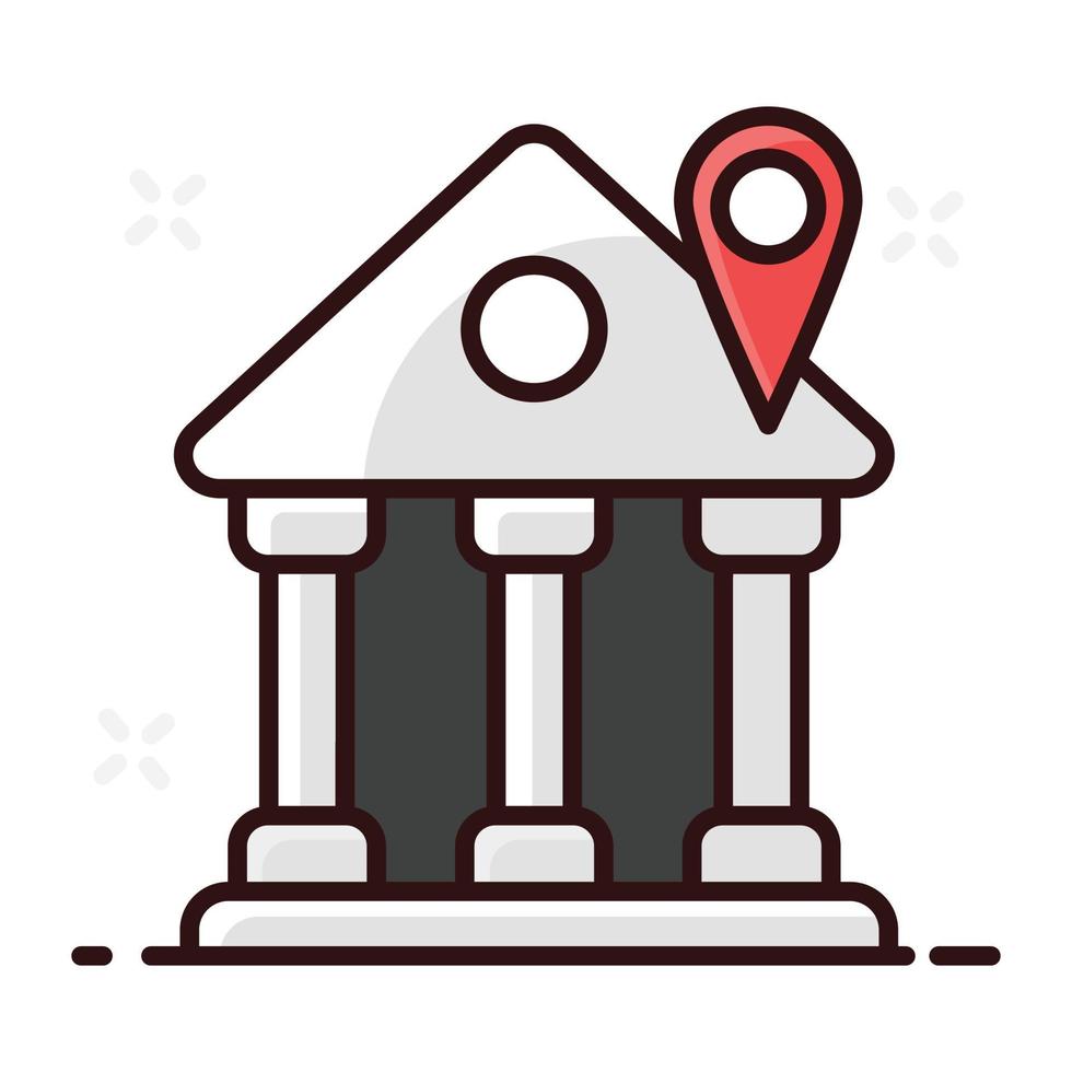 Bank location icon design financial institute address vector