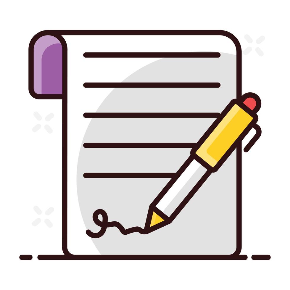 Business contract  a paper business vector