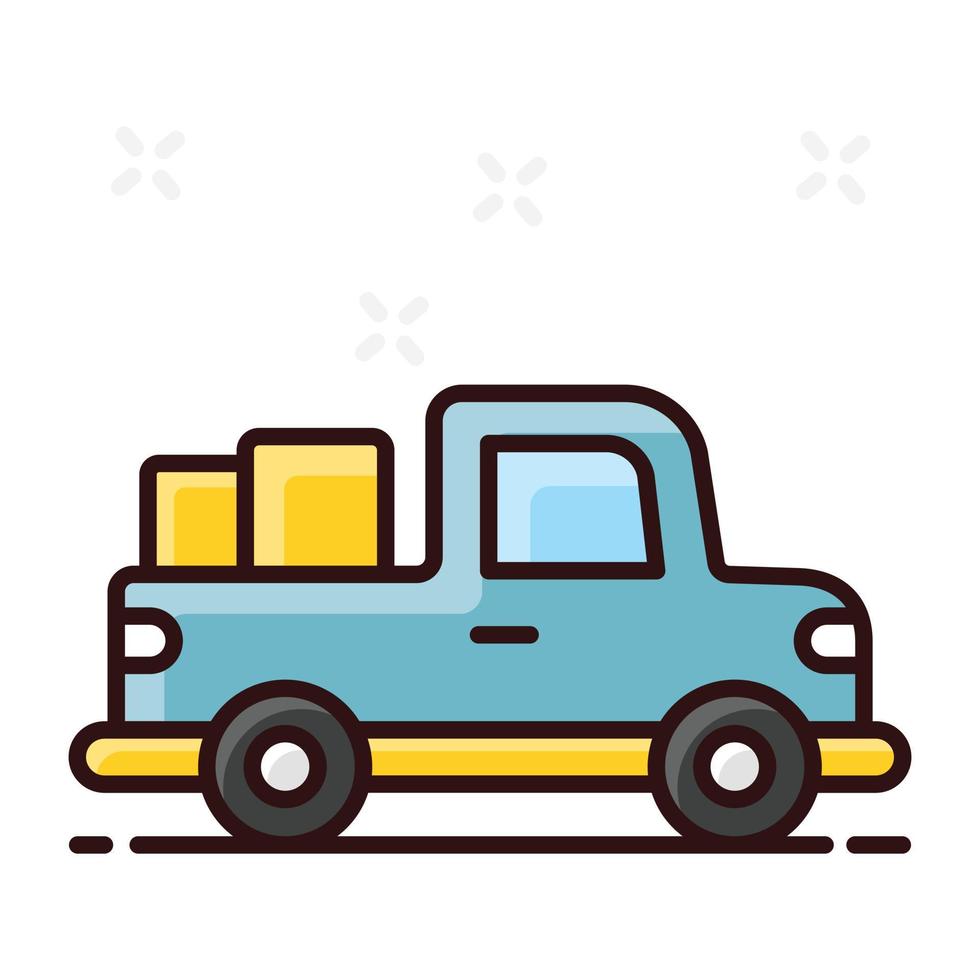 diseño de icono de camioneta editable vector