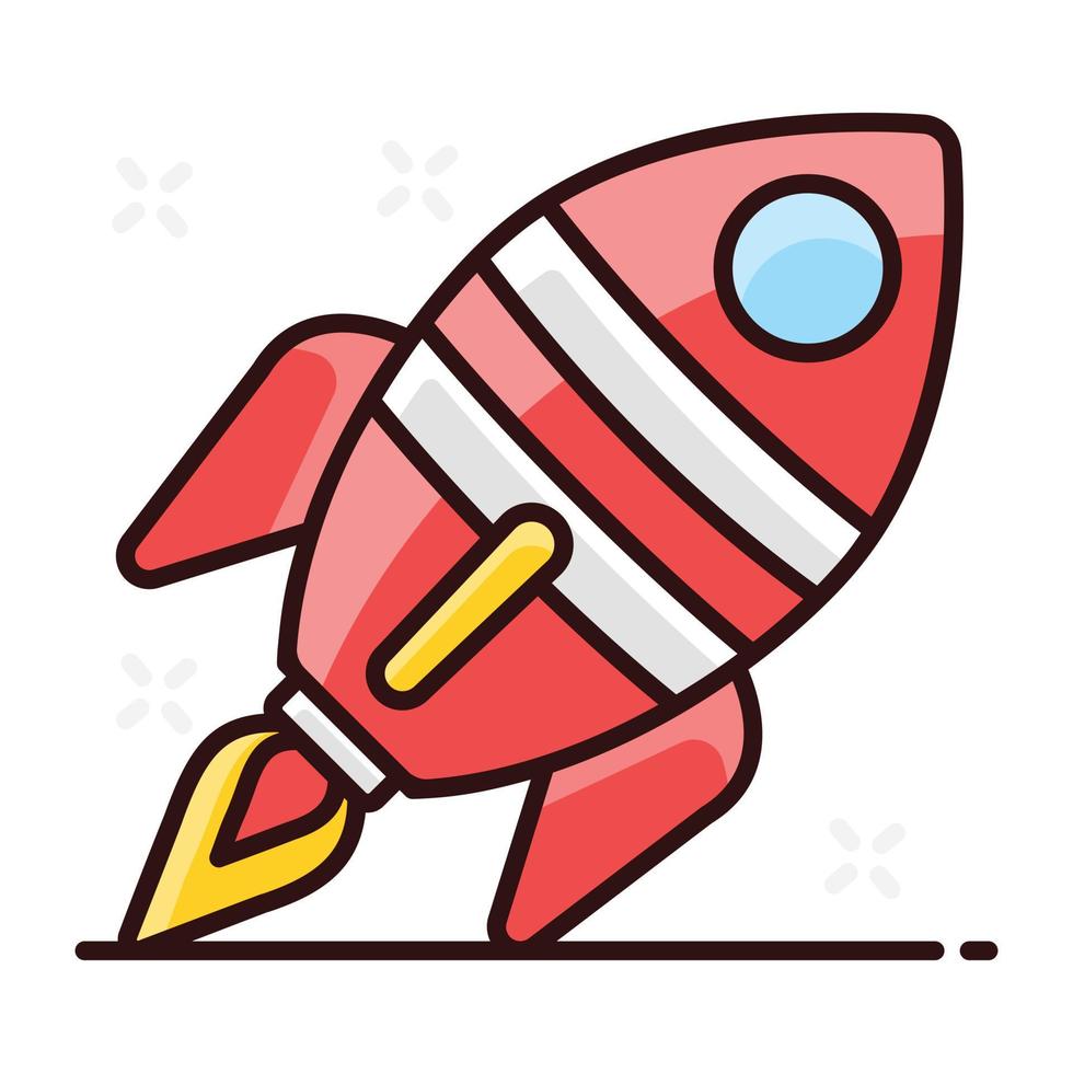 rocket icon of spacecraft vector