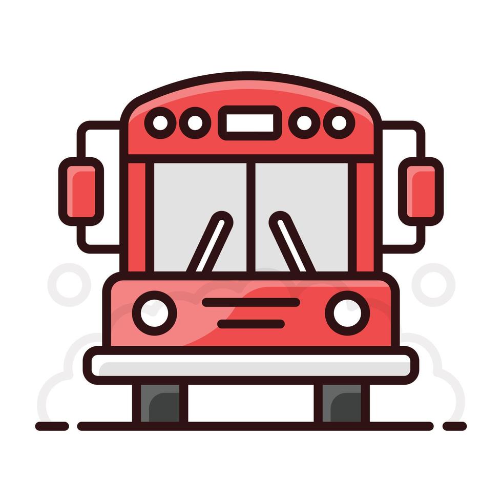 people along roads school bus vector