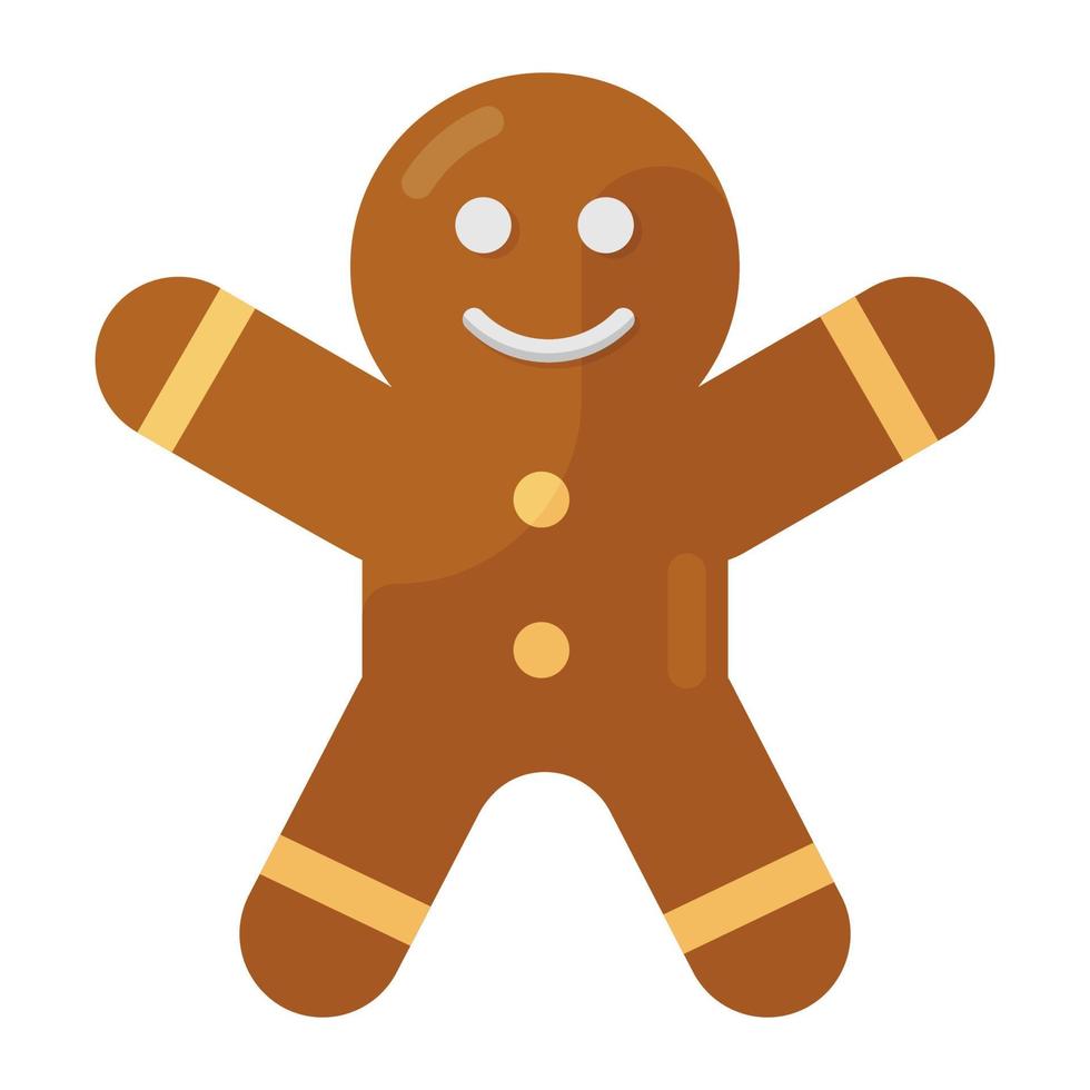 Gingerbread man cookie vector