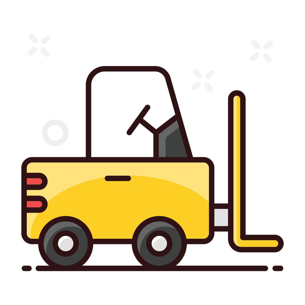 design of forklift vector